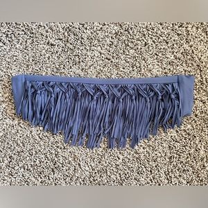 LSPACE Fringe Bikini Top, Color Dark Blue, Size